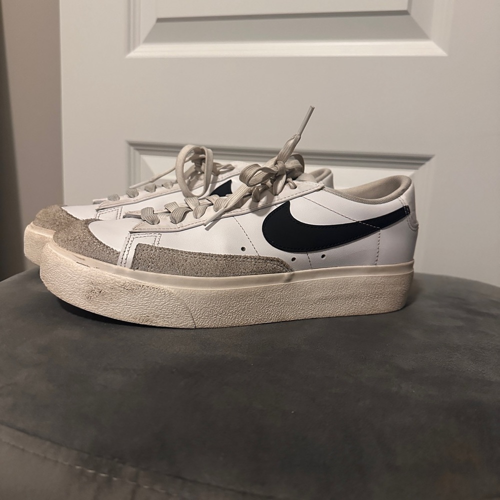 Women’s Nike White/Black Platform Blazers